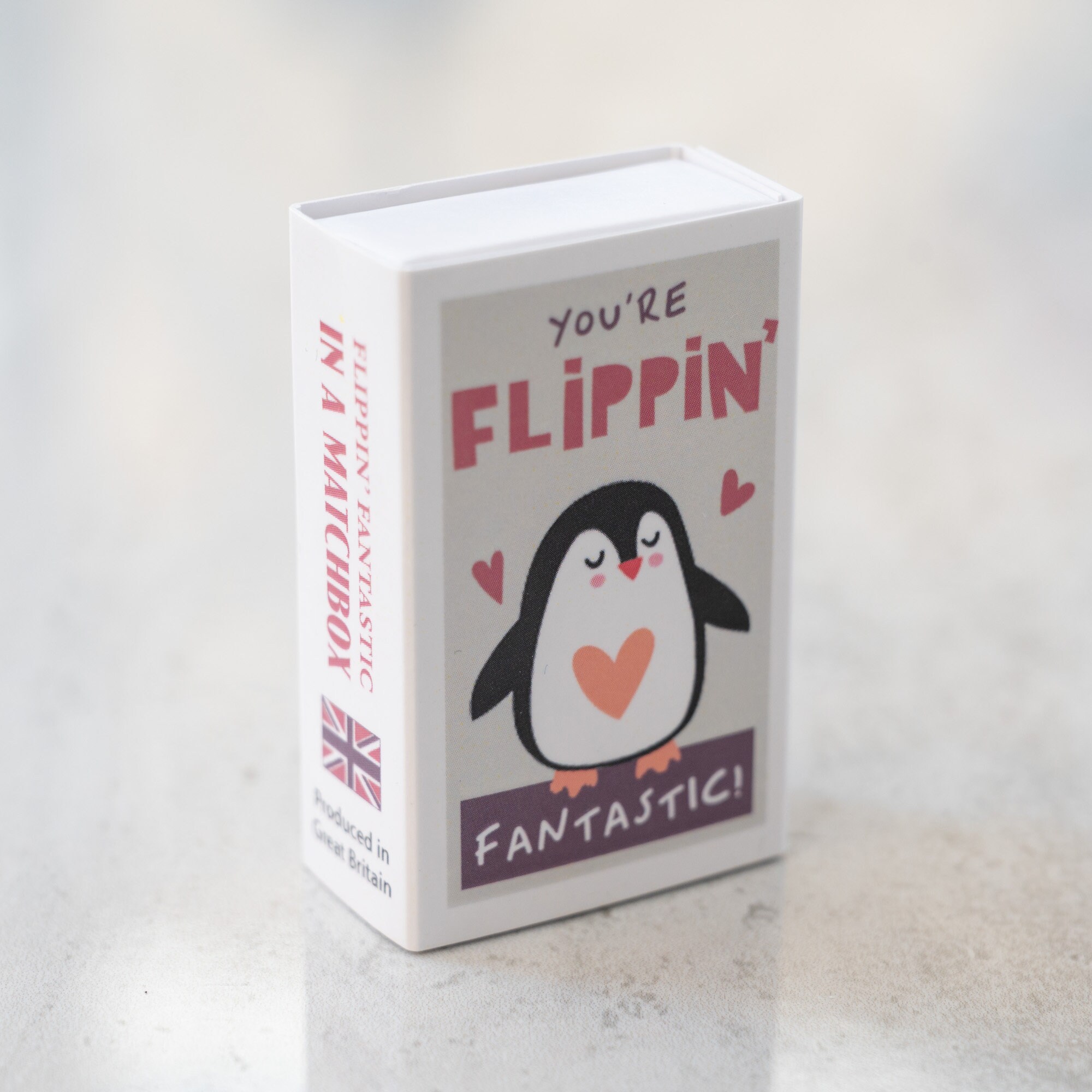 You're Flippin' Fantastic Wool Felt Penguin Gift in A