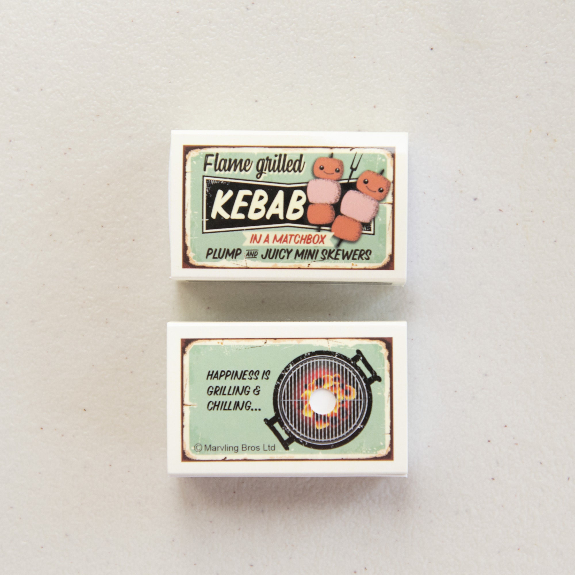Mini Kebab Toasting Kit in A Matchbox Mini Marshmallow Etsy UK