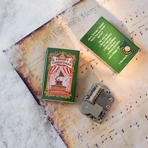 Christmas Music Box In A Matchbox, Secret Santa, Stocking Filler For Kids, Alternative Christmas Card