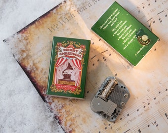 Christmas Music Box In A Matchbox, Secret Santa, Stocking Filler For Kids, Alternative Christmas Card