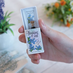 Thinking Of You Gift In A Matchbox With Forget-me-not Seeds And Candle, Sympathy Gifts, Sympathy Cards, Thinking Of You Card