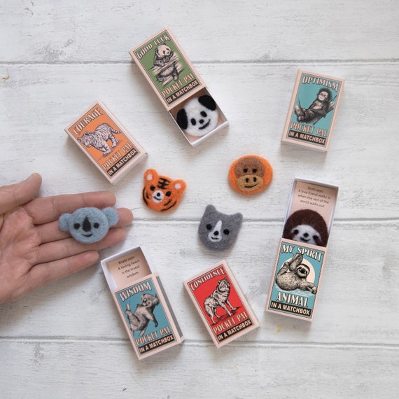 Wool Felt Panda Spirit Animal Gift in A Matchbox Best Friend - Etsy UK Wool Felt Panda Spirit Animal Gift in A Matchbox Best Friend - Etsy UK