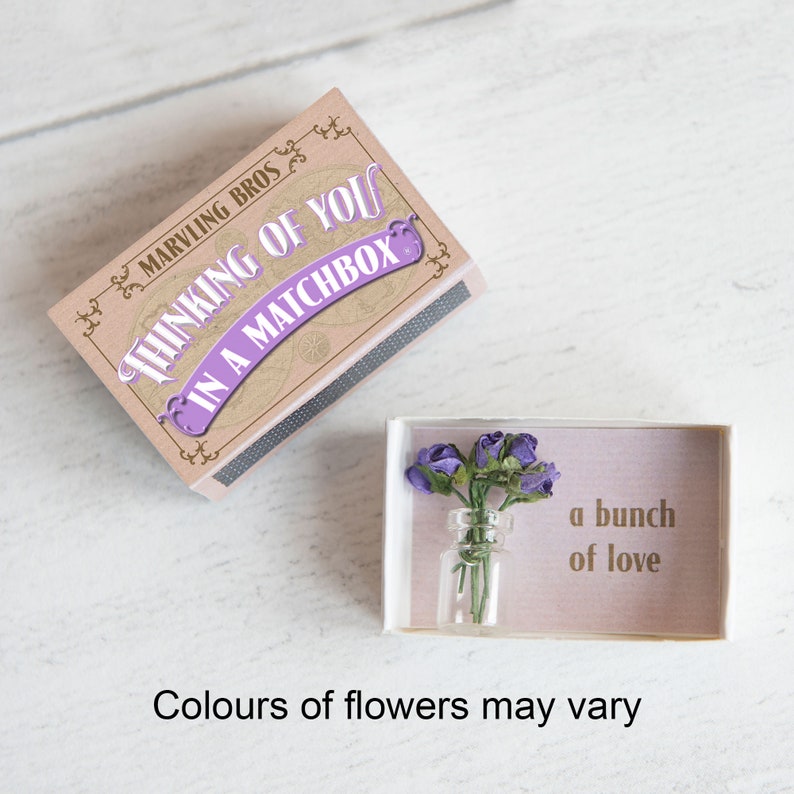 Thinking Of You Gift In A Matchbox, Sympathy Gifts, Sympathy Cards, Condolence Card, Thinking Of You Card, Sorry For Your Loss, Matchbox image 3