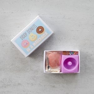 Make Your Own Diddy Donuts In A Matchbox, Miniature Food, Miniature Cooking, Baking Kit, Best Friend Gift, Birthday Gift image 5