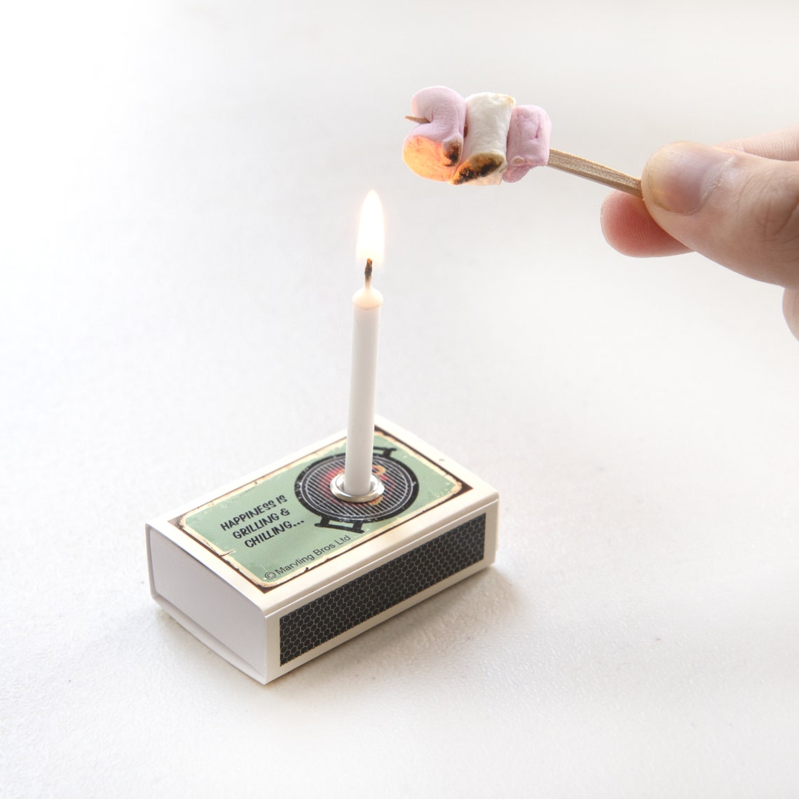 Mini Kebab Toasting Kit in A Matchbox Mini Marshmallow Etsy UK