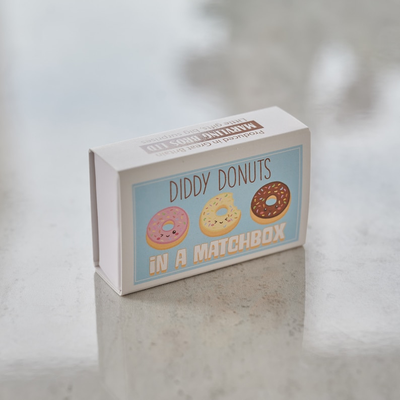 Make Your Own Diddy Donuts In A Matchbox, Miniature Food, Miniature Cooking, Baking Kit, Best Friend Gift, Birthday Gift image 3