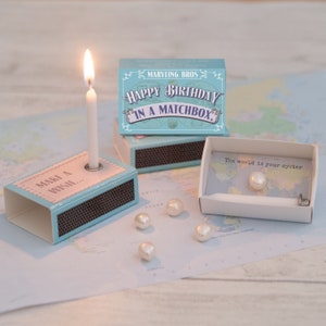 Joyeux anniversaire dans une boîte d’allumettes, cadeaux d’anniversaire pour elle, carte d’anniversaire, cadeau de meilleur ami, cadeau pour elle, cadeau de 21e anniversaire, cadeau de 18e anniversaire