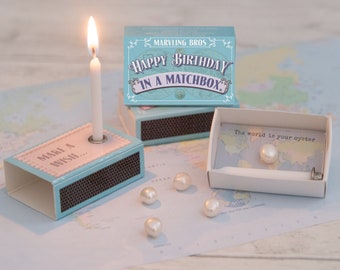 Happy Birthday In A Matchbox, Birthday Gifts For Her, Birthday Card, Best Friend Gift, Gift For Her, 21st Birthday gift, 18th Birthday Gift