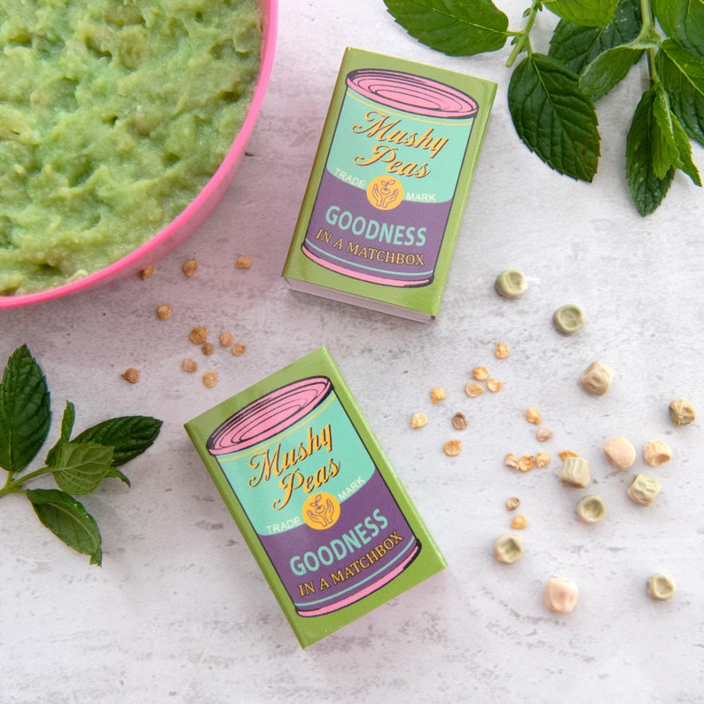Pop Art Grow Your Own Mushy Peas In A Matchbox Funny Gift Gift For Boyfriend Birthday Gift For Him