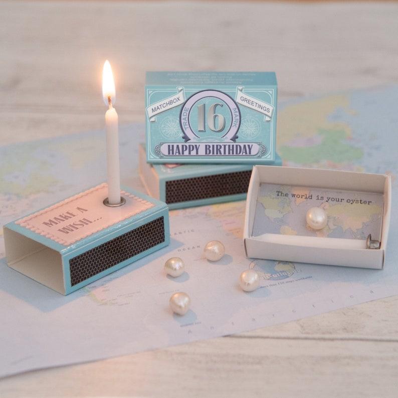 Happy 16th Birthday In A Matchbox, 16th Birthday Cards, 16th Birthday Gifts, Sweet 16 Gift, Sixteenth Birthday, Birthday Gifts For Her 