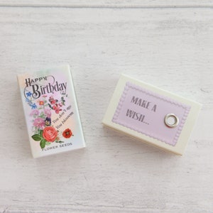 June Birth Flower Seeds In A Matchbox, Birthday Gifts For Her, Birthday Card For Her, Rose Birth Flower image 5