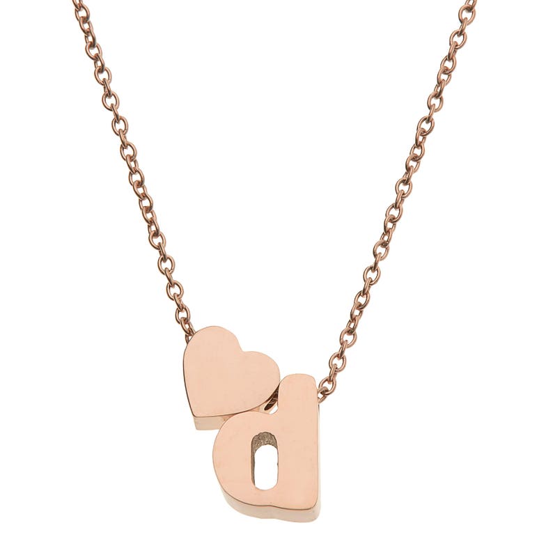 High Polished Stainless Steel Initial Pendant Necklace with 18 Chain