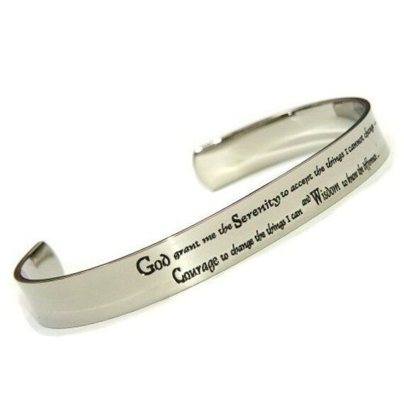 Men s Serenity Bracelets God Grant Me The Serenity Inspirational Daily Reminder Sobriety Bracelets Jewelry Gifts
