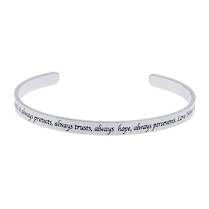 Love is Patient, Love is Kind... Love Bracelet, Love Bracelets for Women