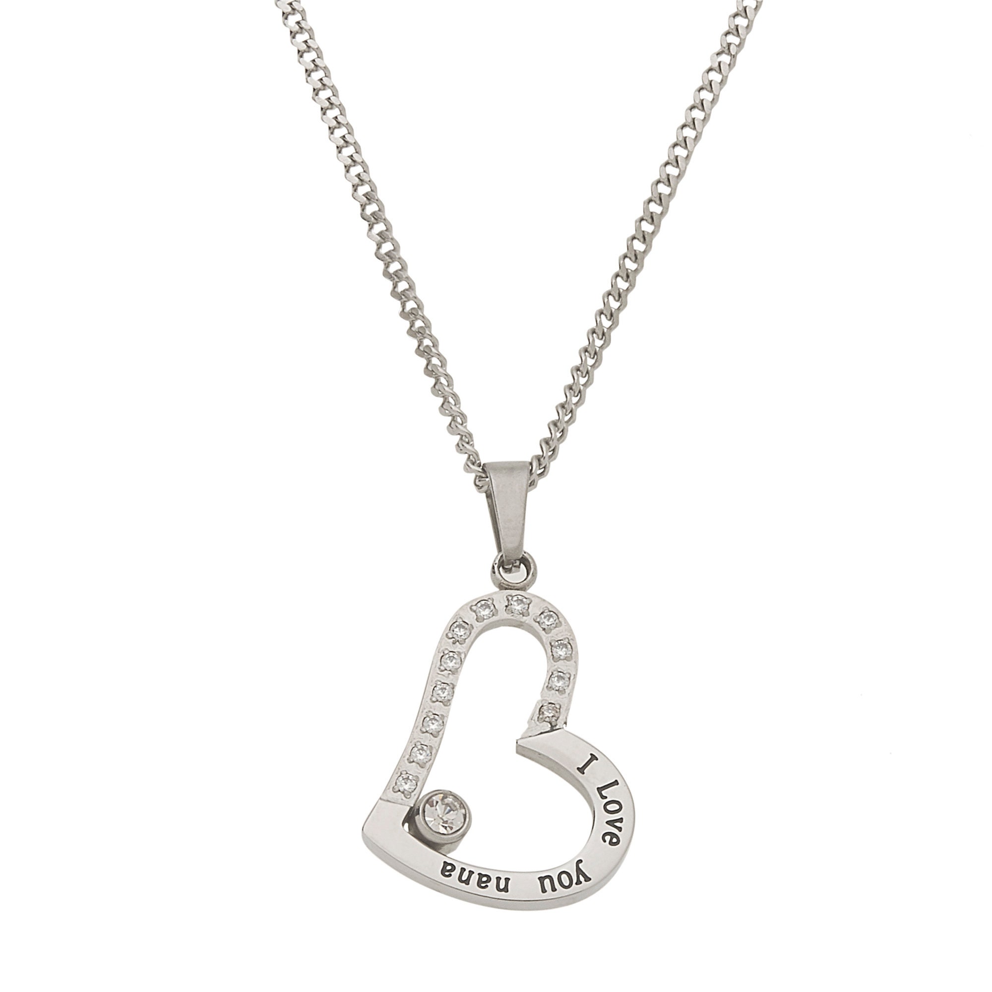 Regali per la nonna - A forma di cuore Nonna Nana Pendente Collana Gioielli e regali per le donne - Italia