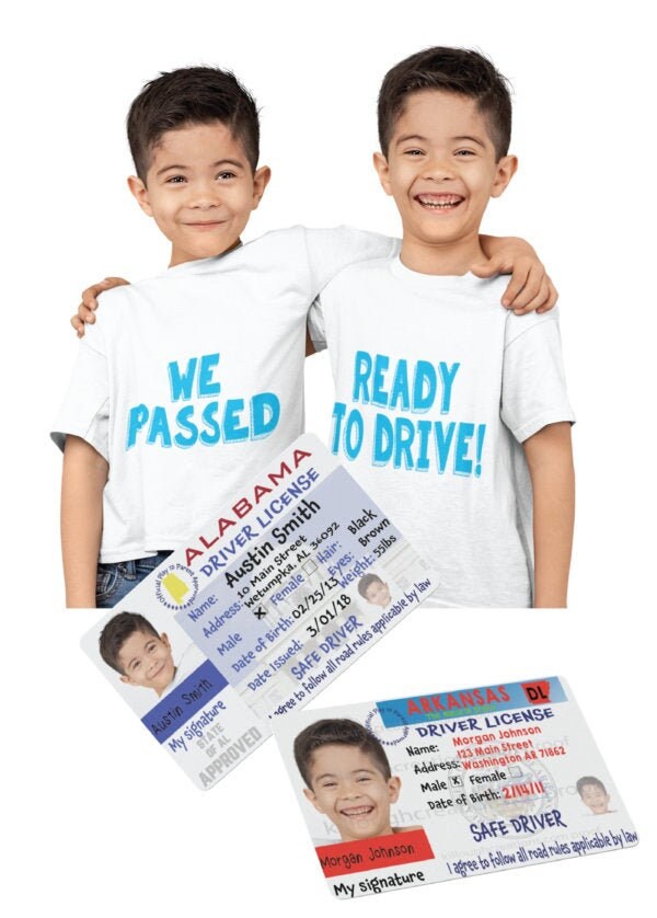 Kids Drivers License , Choose your state to personalize metal ID pret…