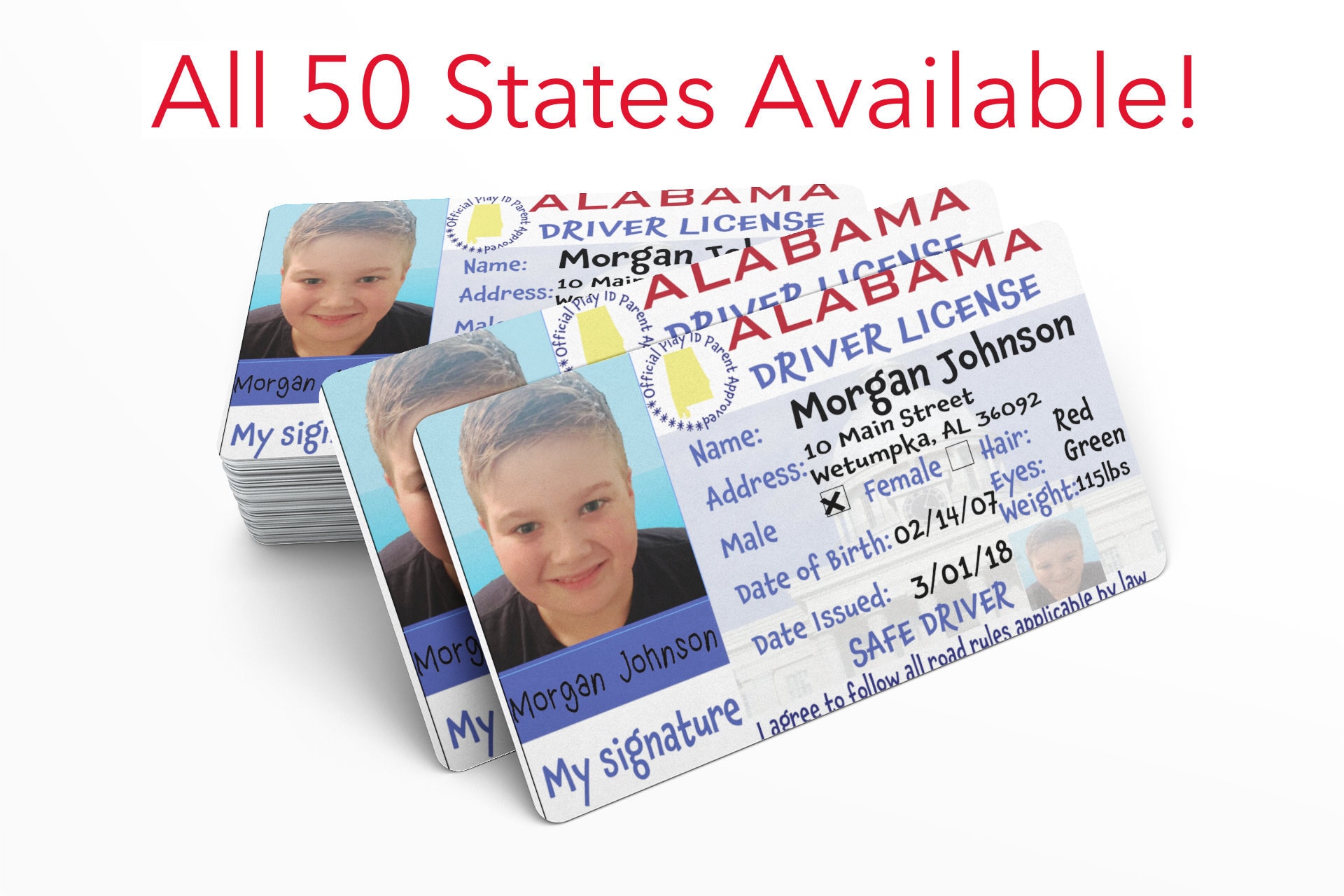 Kids Drivers License Choose your state to personalize metal | Etsy