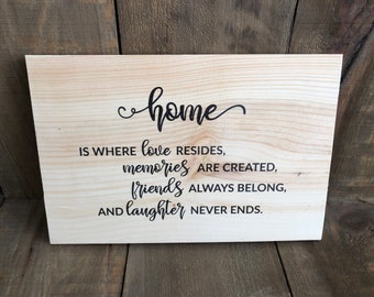 Home Quote Sign | Housewarming Gift | Wedding Gift