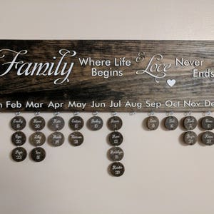 Family Birthday Disc Sign