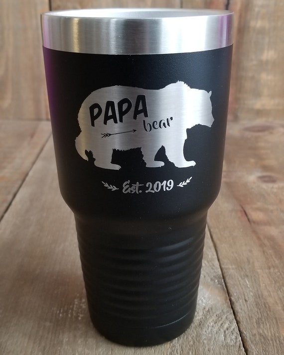 Papa Bear 30 Oz Tumbler, Custom Tumbler