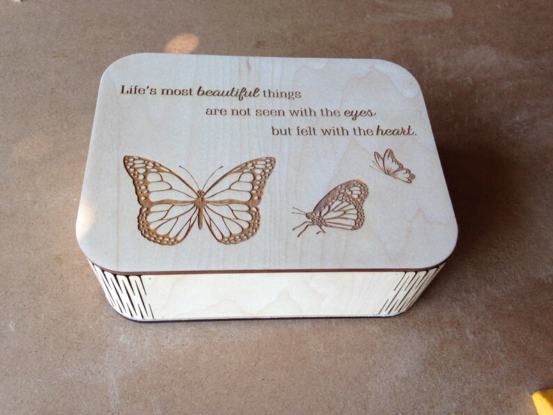 Laser Engraved Keepsake Box Etsy