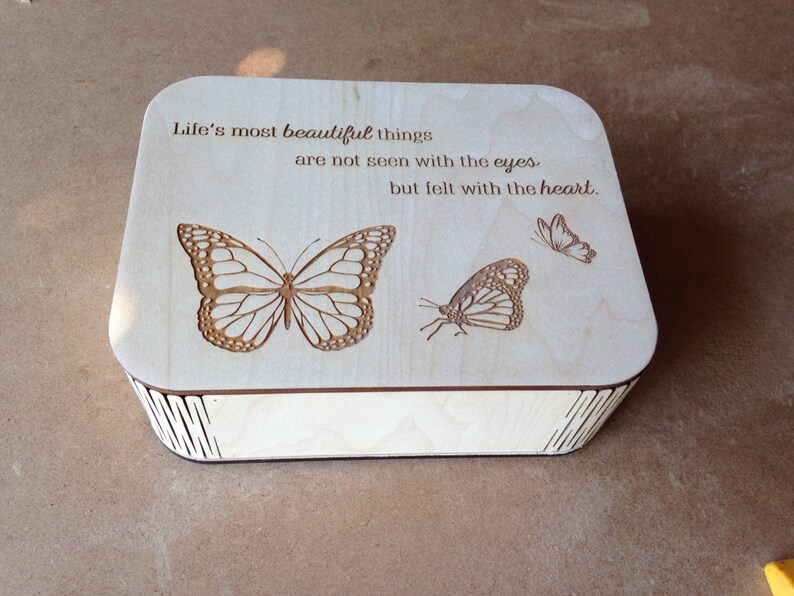 Laser engraved keepsake box image 2