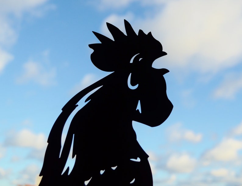 Rooster Chicken Metal Weathervane Roof Mount Wind Decor Etsy