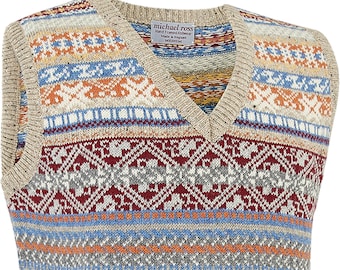 VintageFair Isle slip over 0205-2747- F01  DONEGAL