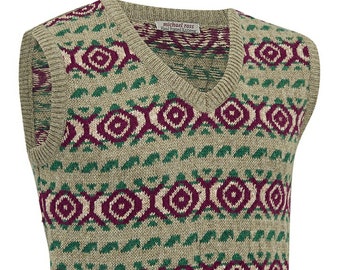 Fair Isle slip over 0104-2747-F02 Clothing Mens Clothing Jumpers Sleeveless Jumpers Dunkirk 