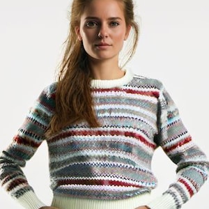 Ernte -Damen-Fair Isle Crew 0001-2884-F20