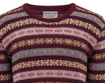 Harvest design Fair Isle crew 0001-2731-F132-Marron