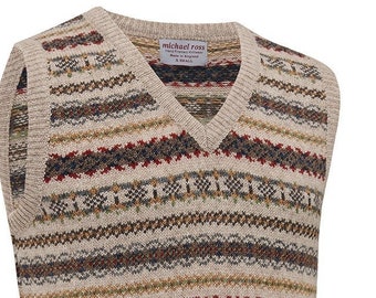 Crest Fair Isle slip over  0012-2747- F51 Oat Meal