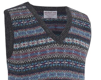 Harvest Fair Isle slip over 0001-2747-F79 Quarry Grey