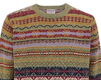 JACOBS Fair Isle crew 0125-2731-F01 MOSS