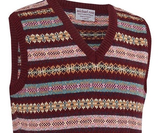 Harvest Fair Isle slip over 0001-2747-F132 Wine