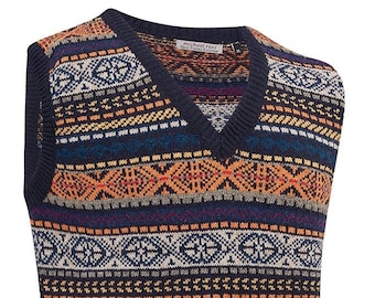 Fisherman Fair Isle slip over 0099-2747-F09 Navy