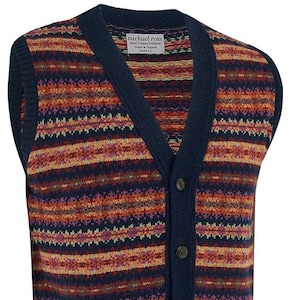COUNTRY- Fair Isle Weste 0090-2746-F22 NAVY