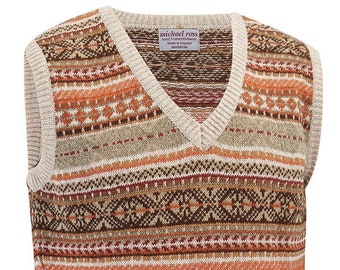 Fisherman Fair Isle slip over 0099-2747-F18 SAND