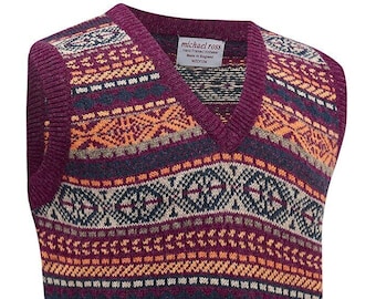 Fisherman Fair Isle slip over 0099-2747-F07 Plum