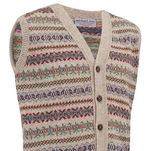 CREST- Fair Isle Weste 0012-2746-F17 Haferflocken