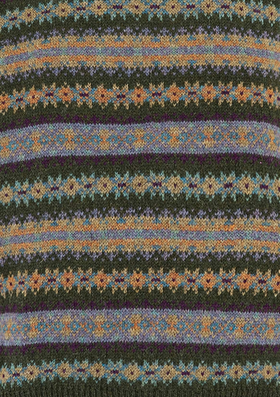 Image of Country Design-Fair Isle 0090-V Neck-F11 Loden Green