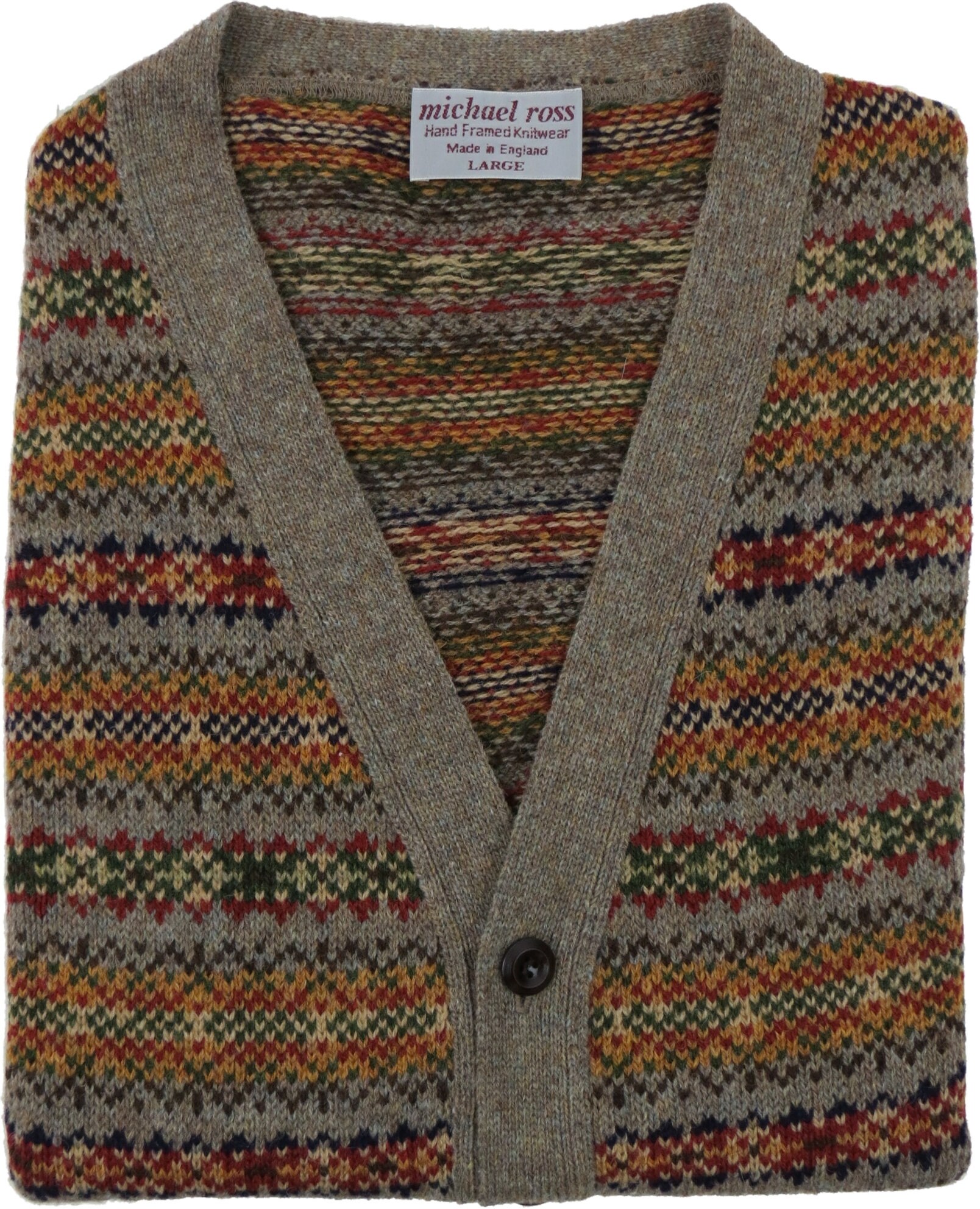Image of Harvest - Fair Isle Waistcoat 0001-2746-F18-Truffle