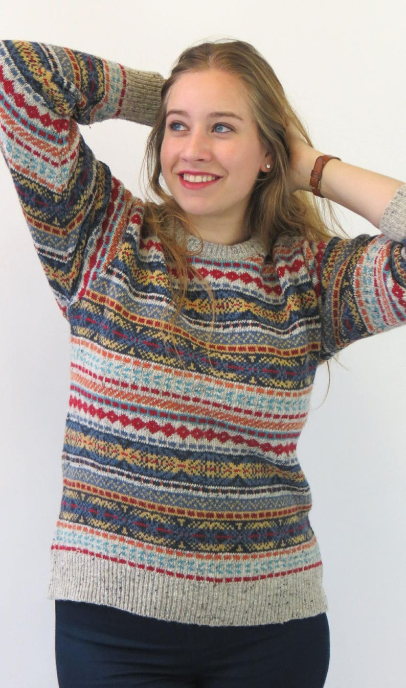 Fisherman Design-Fair Isle crew-2734 F02-Ladies/'