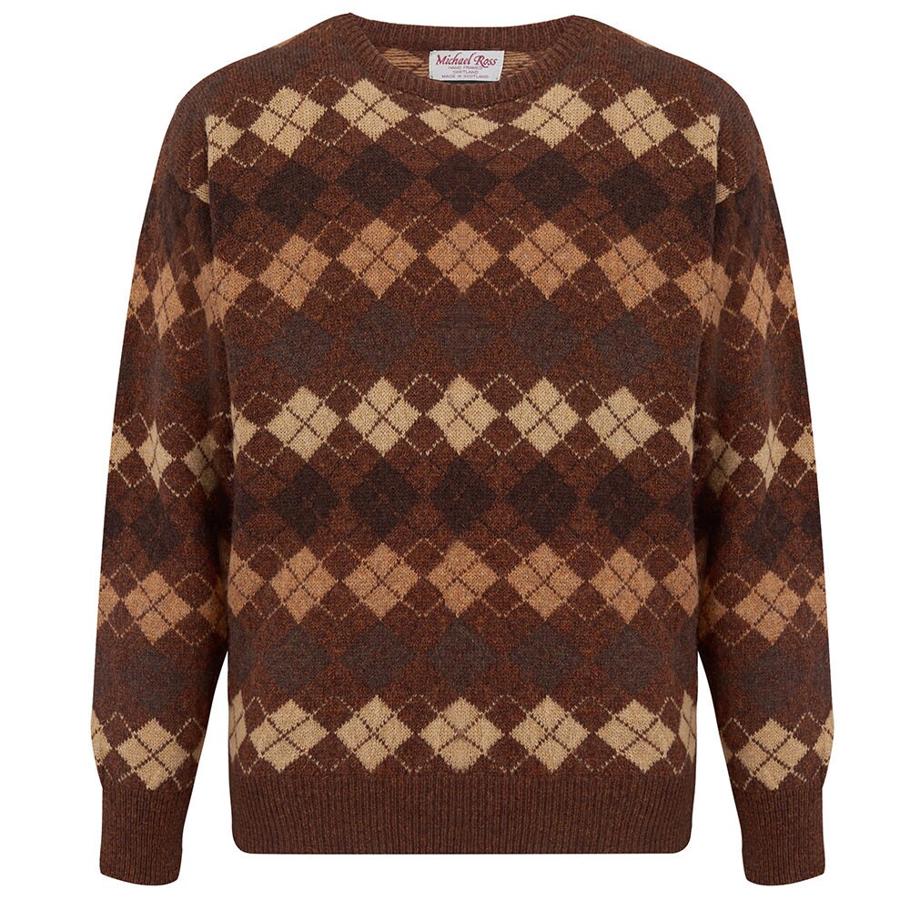 Image of Argyle Traditional Vintage Ladies Sweater F18