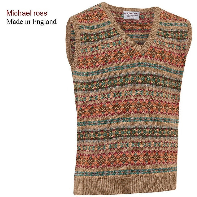 1940s Sweater Styles, Knitwear History Country Fair Isle slip over 0090-2747-F04 $205.23 AT vintagedancer.com