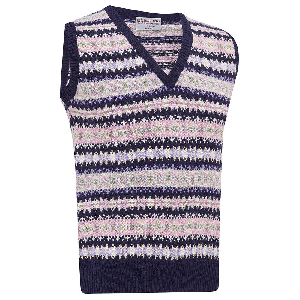 Image of Country Fair Isle Slip Over 0090-2747-F29 Dark Navy