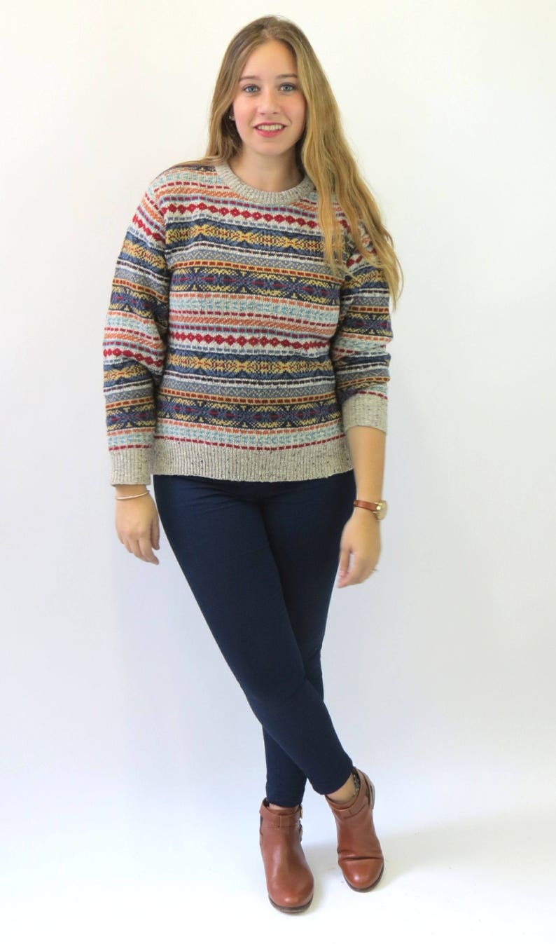 Fisherman Design-Fair Isle crew-2734 F02-Ladies/'