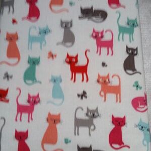 Book cover in fabric with clad DIN A 5, cats, funny cats, school, notebook, diary, children and adults, recipe book, dress book image 4