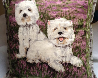 Kissenbezug  Westie 40x40 cm, Schmusekissen, Kuschelkissen, Kinder, Deko Kissen, Erwachsene, Kissen mit Motiven