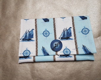 Ta-Tü-Täschchen Segelboote, Taschentuchtasche, Tasche für Papiertaschentücher, Erwachsene, Patchwork